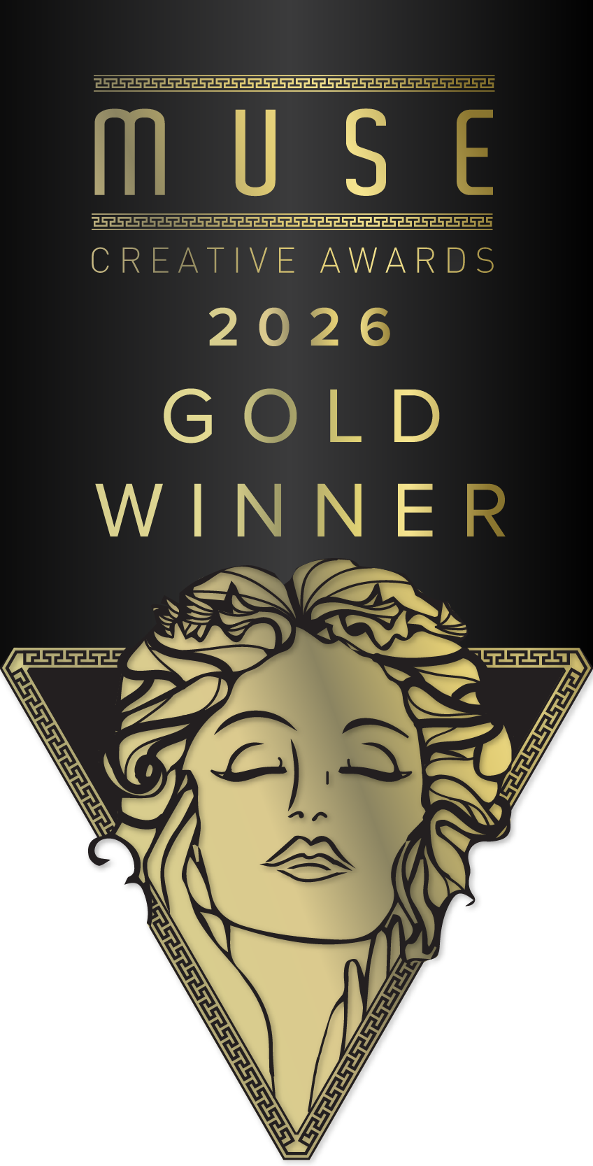 MUSE Creative Awards 2026 Gold Winner badge